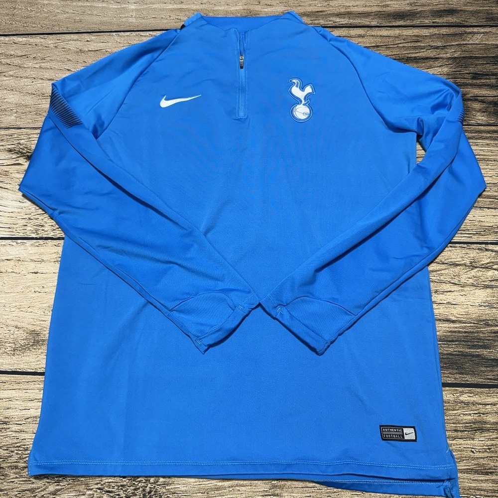 Nike Tottenham Hotspurs 1/4 Zip Training Top 2XL Blue Pullover Sweatshirt 724614